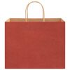 vidaXL Papieren zakken 50 st met hengsels 32x22x24 cm rood