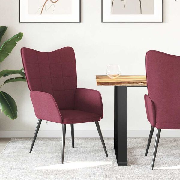 vidaXL Relaxstoel stof wijnrood