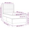 vidaXL Boxspring met matras stof donkergrijs 100x200 cm