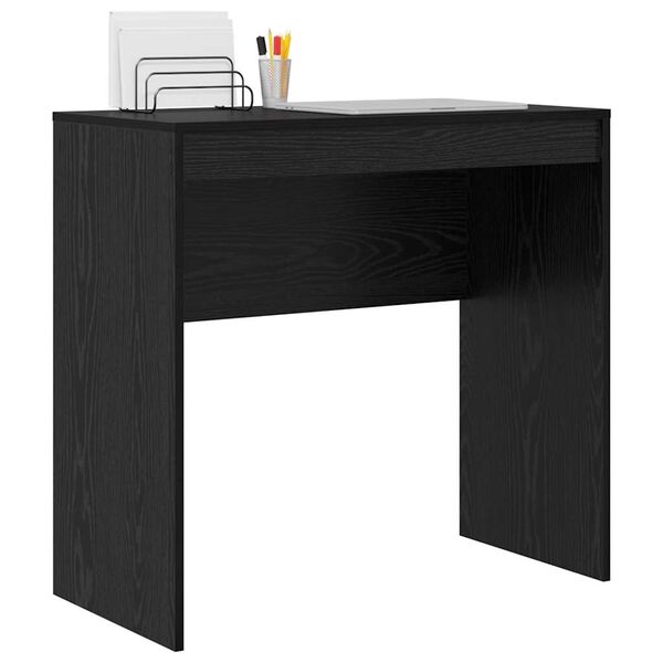 vidaXL Bureau Zwart Eiken 80 x 40 x 76 cm