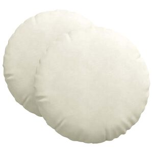 vidaXL Zitkussens 2 pcs Cr&egrave;me &Oslash; 80 x 29 cm Fluweel