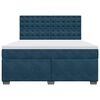 vidaXL Boxspring met matras fluweel blauw 180x200 cm