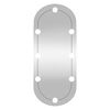 vidaXL Wandspiegel met LED's ovaal 30x70 cm glas