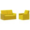 vidaXL Bankstel 2 pcs Geel fluweel