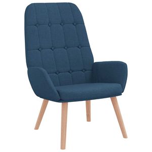 vidaXL Relaxstoel stof blauw