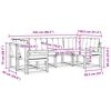 vidaXL Buiten bankenset met kussen 6 pcs Natuurlijk en Cr&egrave;me