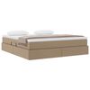 vidaXL Opslag bed met matras Cappuccino 160 x 200 cm Nep Leer