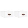 vidaXL Nachtkastjes 2 st wandgemonteerd 35x35x20 cm hoogglans wit
