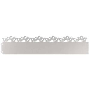 vidaXL Gazonranden 10 st 103 x 0,05 x 22 cm Roestvrij staal zilver