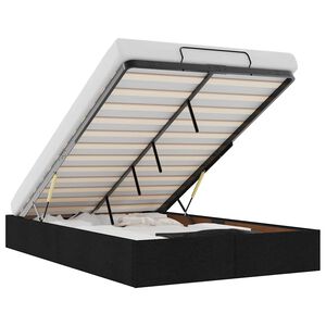 vidaXL Bedframe zonder matras 120x190 cm stof zwart