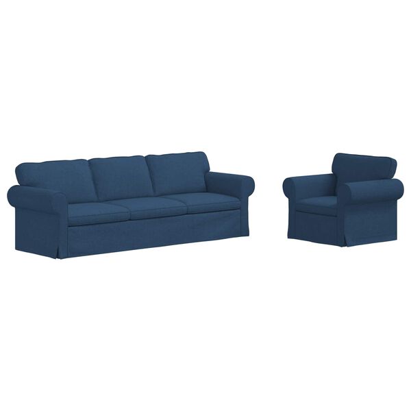 vidaXL Bank 2 pcs Blauw