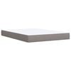 vidaXL Boxspring met matras stof taupe 160x200 cm