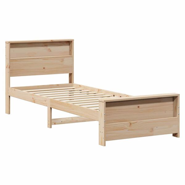 vidaXL Bedframe met hoofdeinde Bruin 100 x 200 cm Bewerkt hout