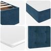 vidaXL Ottoman bed met matras 90x200cm fluweel donkerblauw