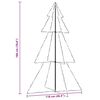 vidaXL Kegelkerstboom 240 LED's binnen en buiten 118x150 cm
