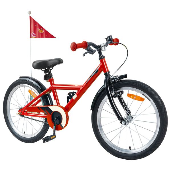 vidaXL Kinderfiets 18 Inch voor 5-7 jaar Rood