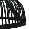vidaXL Hanglamp halfrond 40 W E27 34x14,5 cm bamboe zwart