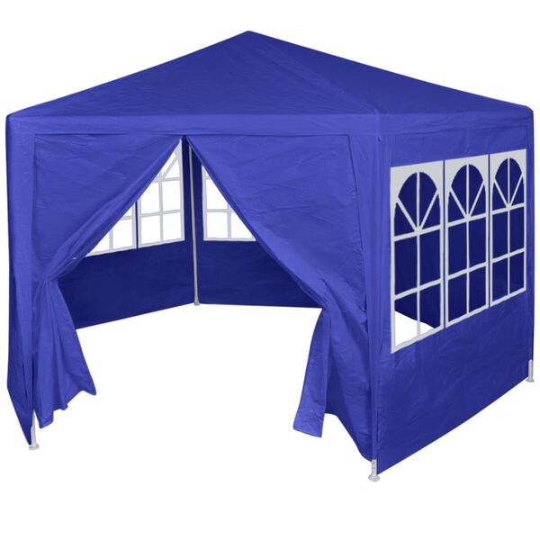 vidaXL Feesttent met 6 zijwanden 2x2 m blauw