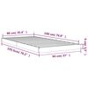 vidaXL Bedframe massief grenenhout wit 90x190 cm