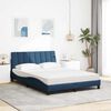vidaXL Bed met matras "Hanko" stof blauw 140x190 cm