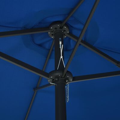 vidaXL Parasol met aluminium paal 460x270 cm blauw