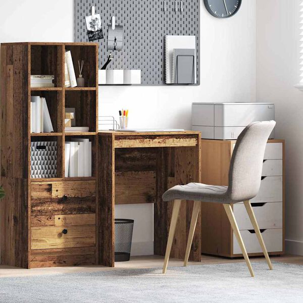 vidaXL Bureau Oud Hout 60 x 50 x 76 cm