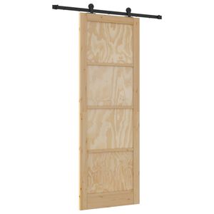 vidaXL Schuifdeur ORKDAL Naturel 83 x 232 cm Massief grenenhout