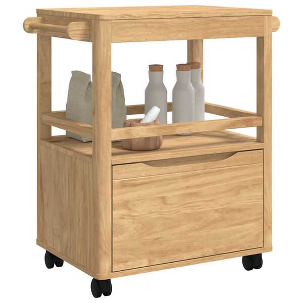 vidaXL Keuken Trolley FLORO Wasbruin 72,5 x 45 x 80 cm