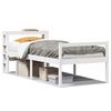 vidaXL Seniorenbed met hoofdbord massief grenenhout wit 75x190 cm