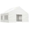 vidaXL Prieel met dak 4,46x5,88x3,75 m polyetheen wit