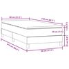 vidaXL Boxspring met matras fluweel donkerblauw 80x210 cm