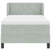 vidaXL Boxspringbed met matras Lichtgrijs 90 x 200 cm Fluweel