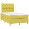 vidaXL Boxspring met matras en LED stof groen 120x200 cm