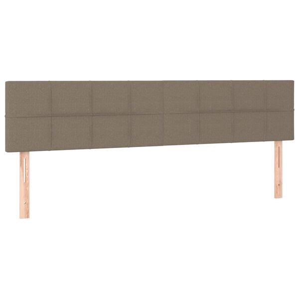 vidaXL Hoofdborden 2 st 80x5x78/88 cm stof taupe