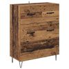 vidaXL Hoge kast met lade 2 pcs Oudhout Bewerkt hout