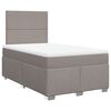 vidaXL Boxspring met matras stof taupe 120x190 cm