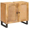 vidaXL Badkamer Sets met opslag 2 pcs Bruin Massief Mango Hout