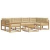 vidaXL Buiten bankenset 5 st Wit en Beige