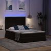 vidaXL Opbergbed met LED met matras met LED Zwart 140 x 200 cm Fluweel