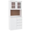 vidaXL Hoge kast ALTA 77x35x165 cm massief grenenhout wit