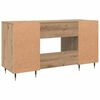 vidaXL Bureau artisanaal eikenkleurig 140 x 50 x 75 cm Bewerkt hout