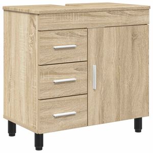 vidaXL Badkamer Waskom Sonoma Eiken 60 x 35 x 60 cm Bewerkt hout