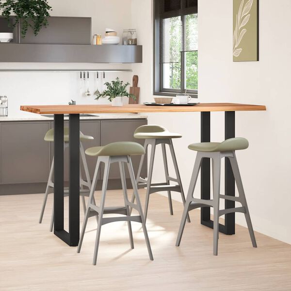 vidaXL Bartafel rechthoekig boomrand 200x80x112 cm massief eikenhout