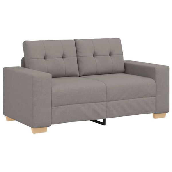 vidaXL Loveseat Bank Taupe 160x77x82 cm Stof