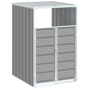 vidaXL Containerberging voor 1 container 72x81x115 cm staal grijs