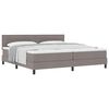 vidaXL Boxspringbed met matras met hoofdeinde Taupe 200 x 200 cm Stof