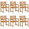 vidaXL Tuinstoelen 6 st Naturel Massief Acaciahout