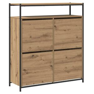 vidaXL Schoenenkast Artisan Eiken 100 x 34 x 112 cm Bewerkt hout