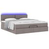 vidaXL Ottoman bed met matras en LED's 160x200cm stof taupe