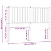 vidaXL Vervangend hoofdbord metaal wit 120 cm